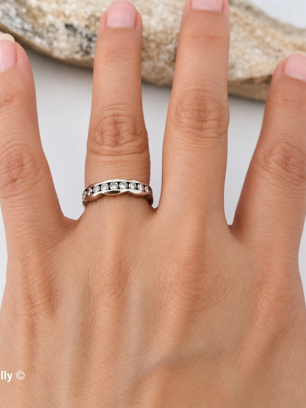 14K Yellow Gold Genuine Diamond Band Ring Size 6.5 - Solid Gold! 👌🎁